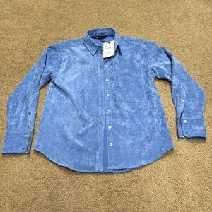 Zara women corduroy button down shirt. XS. NWT!